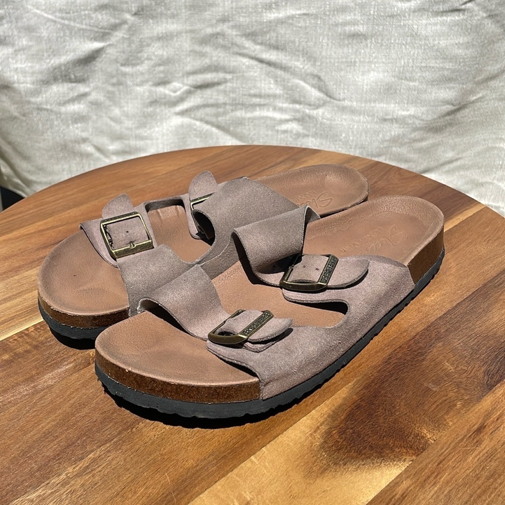 Skechers Women’s Arch Fit Granola Slide Sandal Taupe Size 8